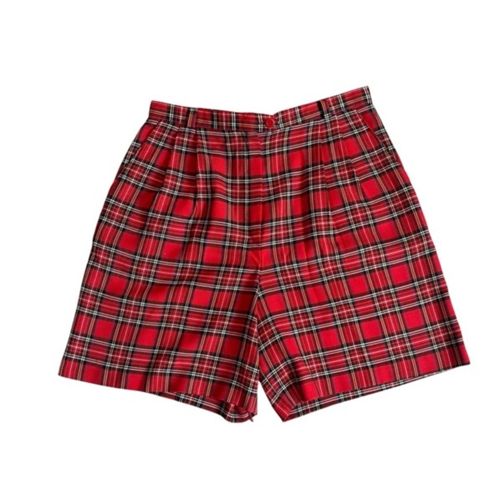 Classic Vintage Red Plaid Women’s Shorts